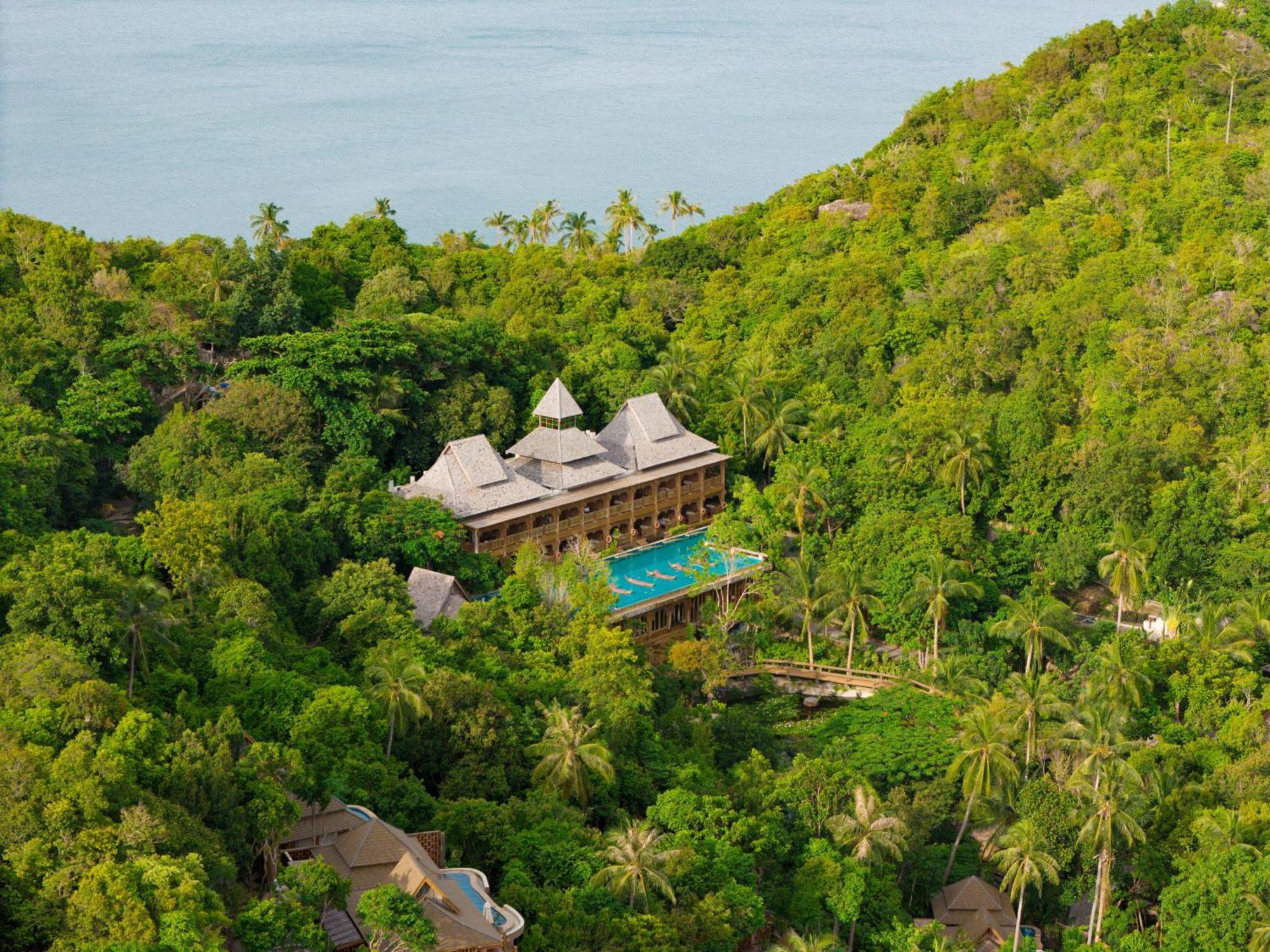 Santhiya Koh Phangan Resort And Spa Exterior photo Aerial view of the resort